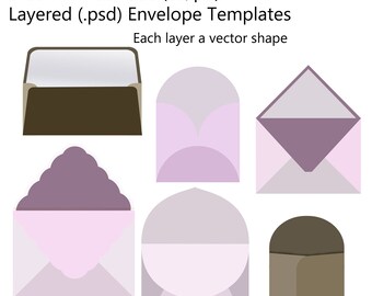 Layered Envelope Templates | Photoshop | .psd | Commercial Use