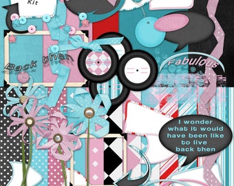 Back Then | Retro | 50's | Digital Scrapbooking Kit