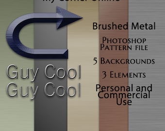 Brushed Metal Photoshop Pattern and Papers - Designer Resource