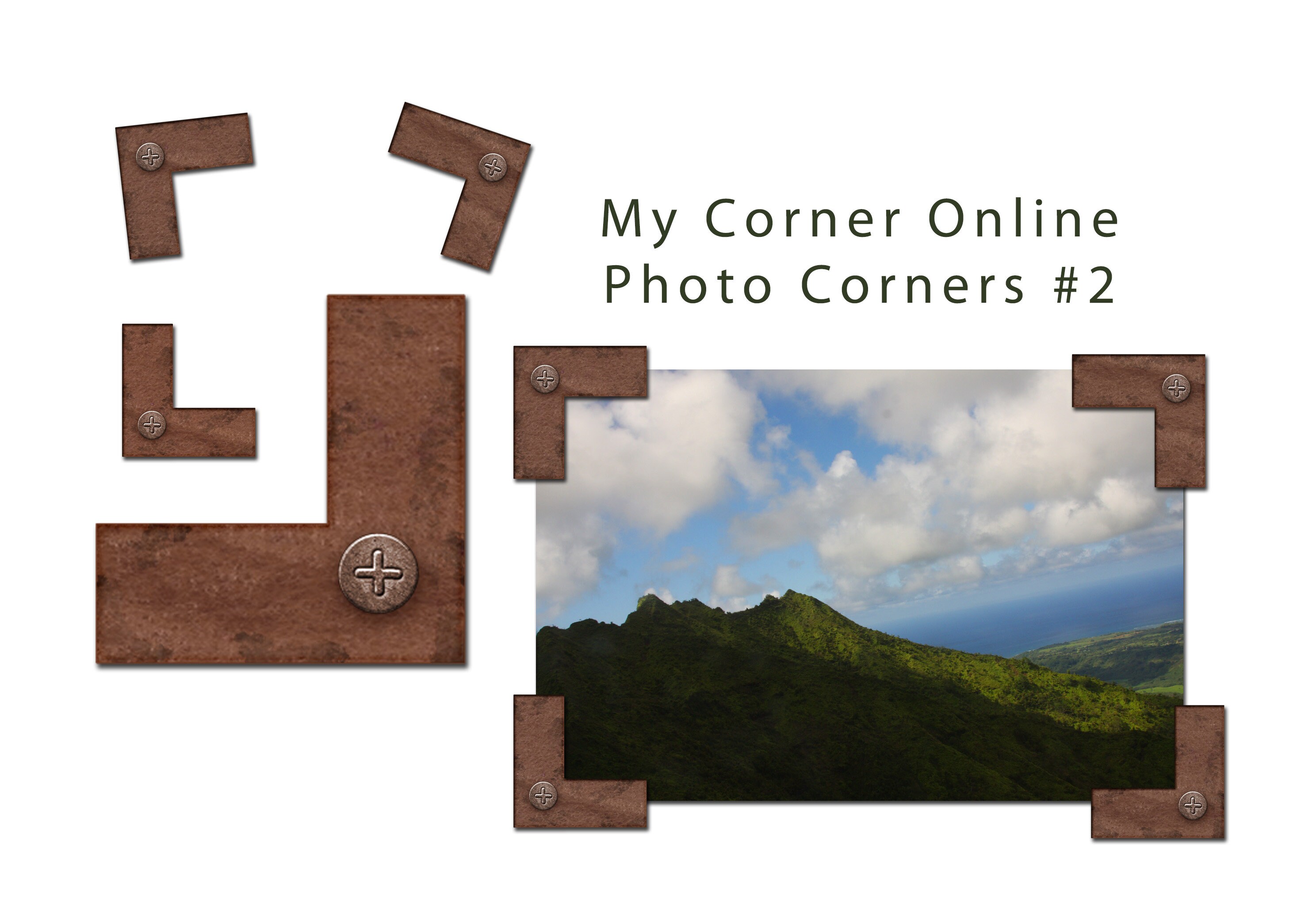 Photo Corners for Photos and Images | Digital Scrapbooking - Etsy