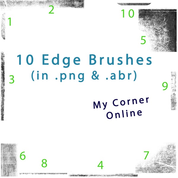 Edge Grunge Photoshop Brushes Commercial Use