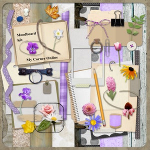 Moodboard | L'inserimento nel journal | Kit di Scrapbooking digitale notebook