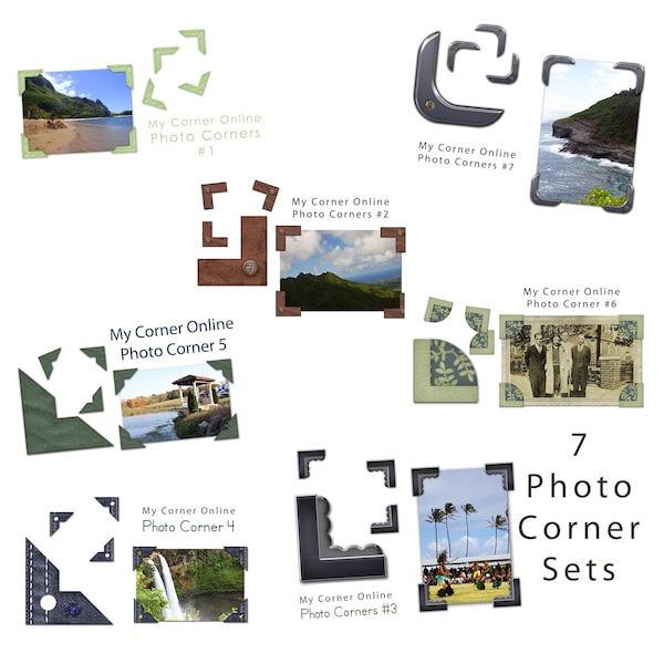 Photo Corners for Photos and Images | Digital Scrapbooking