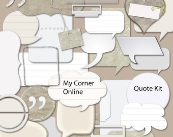 Quote | Speech Bubble | Quotations | Digital Scrapbooking Kit