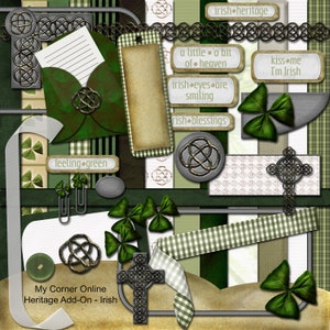Irish Heritage Digital Scrapbooking Kit