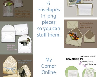 Envelopes in .png format | Digital Scrapbooking