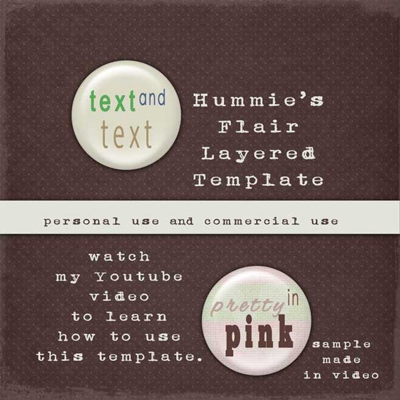 digital scrapbooking flair template and styles etsy flair template