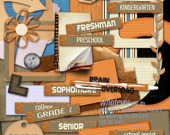 School geest digitale Scrapbooking Kit