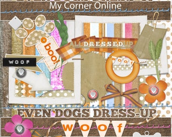 Even Dogs Dress up | Costume | Halloween | Digital Scrapbooking Kit