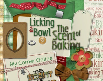 Scent of Baking Christmas Digital Scrapbooking Mini Kit