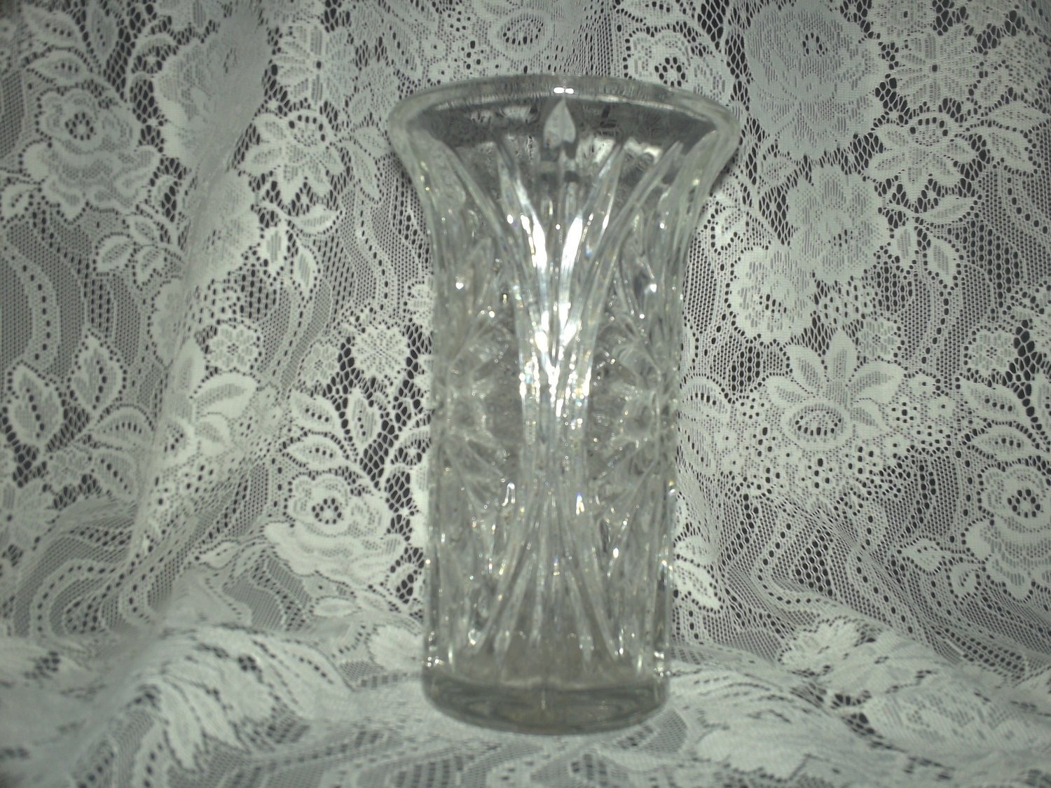 FTD Crystal Vase Etsy