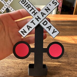 Personalized Railroad Crossing Sign, Mini Table Top Railroad Crossing ...