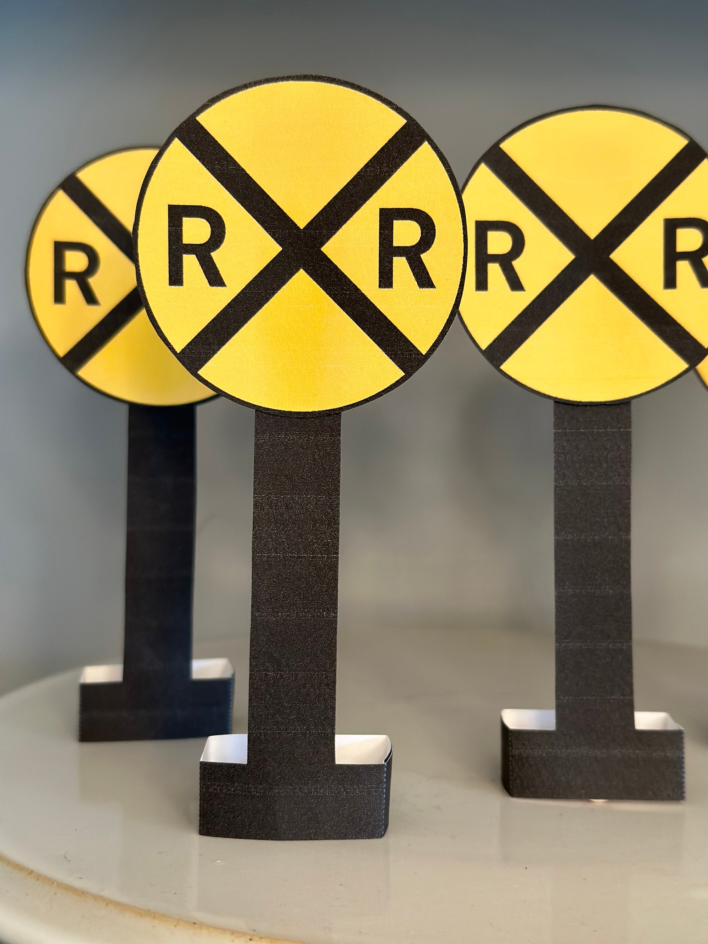 Railroad Sign, Train Crossing Sign, Rail Road Sign, Train Birthday DIY ...