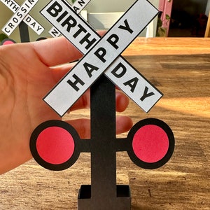 Mini Train Sign Personalized Railroad Crossing Sign, Mini Table Top Railroad Crossing ...