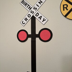 Birthday Crossing Sign, Railroad Crossing Sign, Personalized Train ...