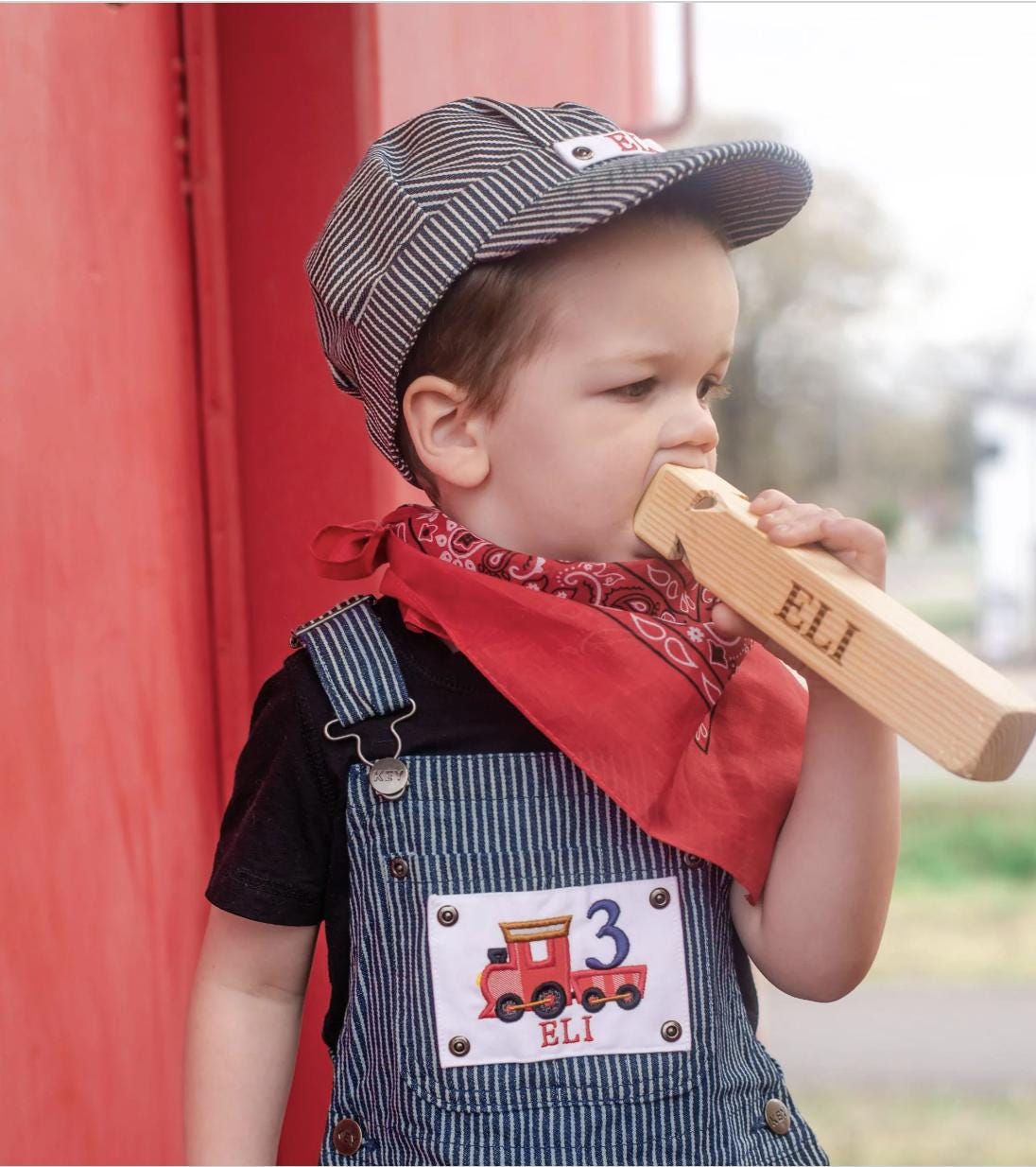 Personalized Toddler Boy Train Engineer Hat