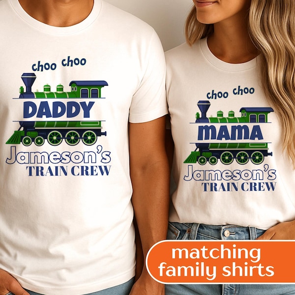Train Birthday Matching Family Shirts: Custom Kids Party Tee