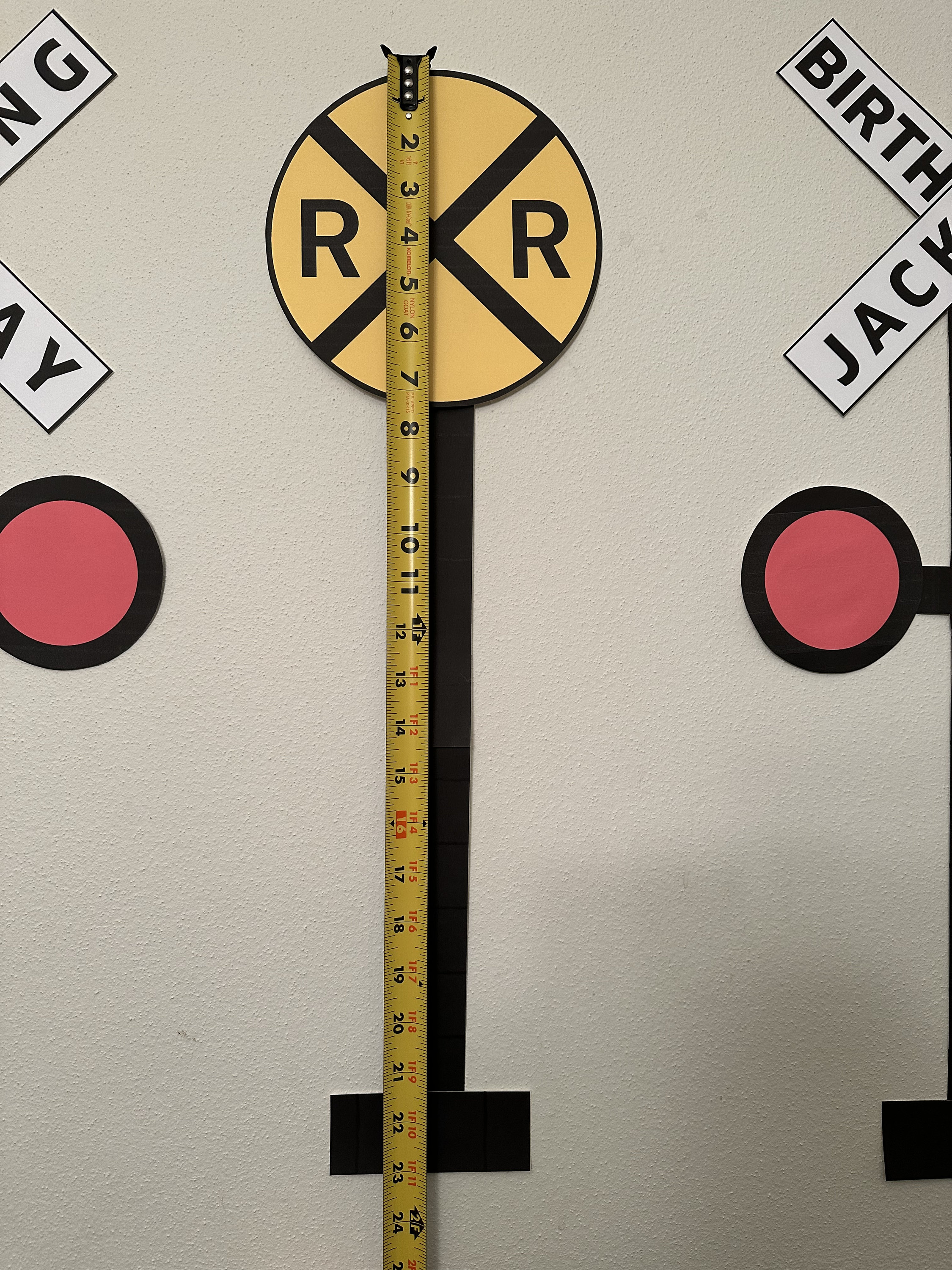 Railroad Party Crossing Centerpiece Sticks – Set Of 15 Train-Themed Table Toppers For Birthday Or Baby Shower