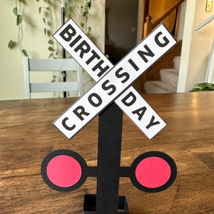 Mini Train Sign Personalized Railroad Crossing Sign, Mini Table Top Railroad Crossing ...
