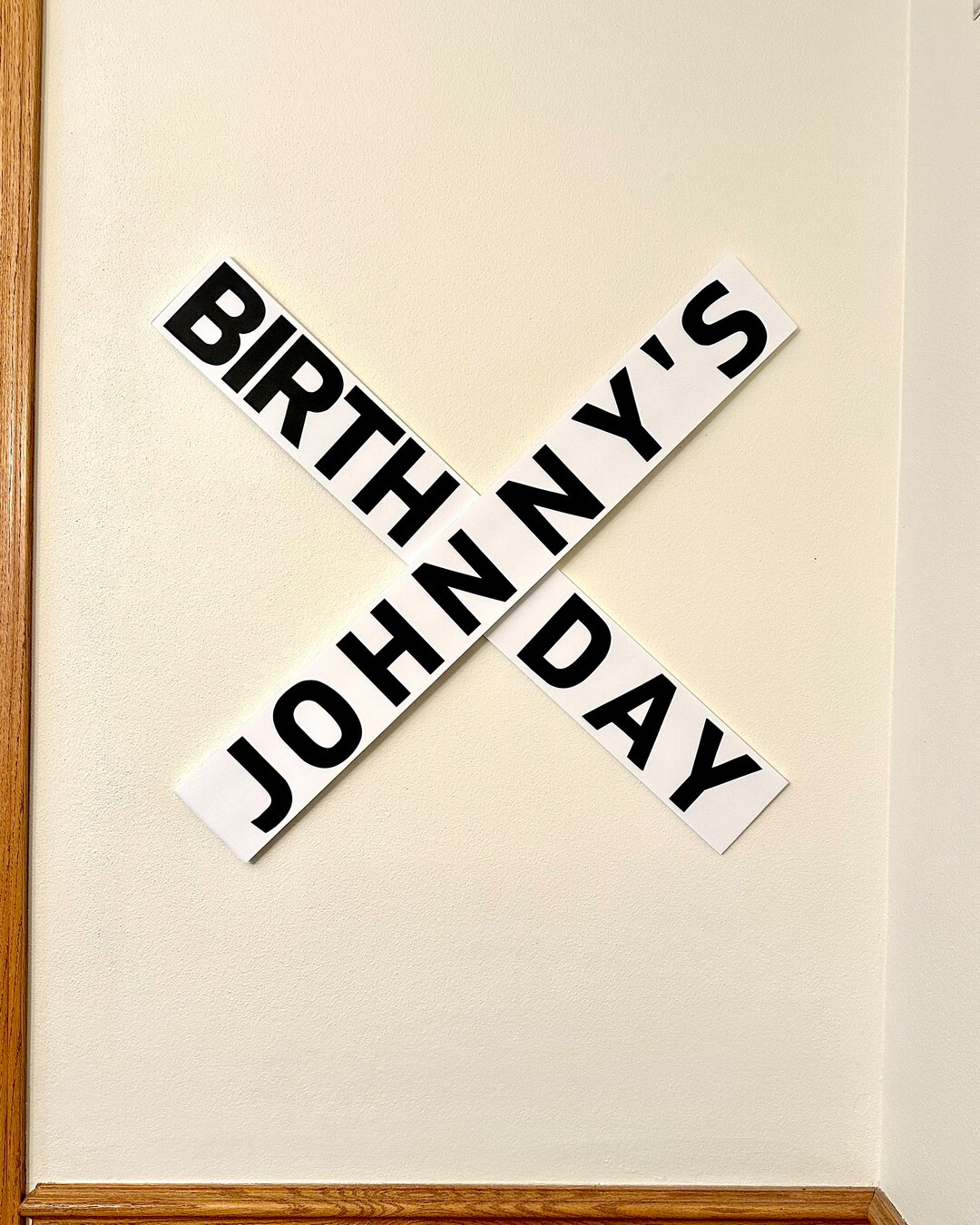 Large Birthday Crossing Sign, Railroad Crossing Sign, Birthday Train ...