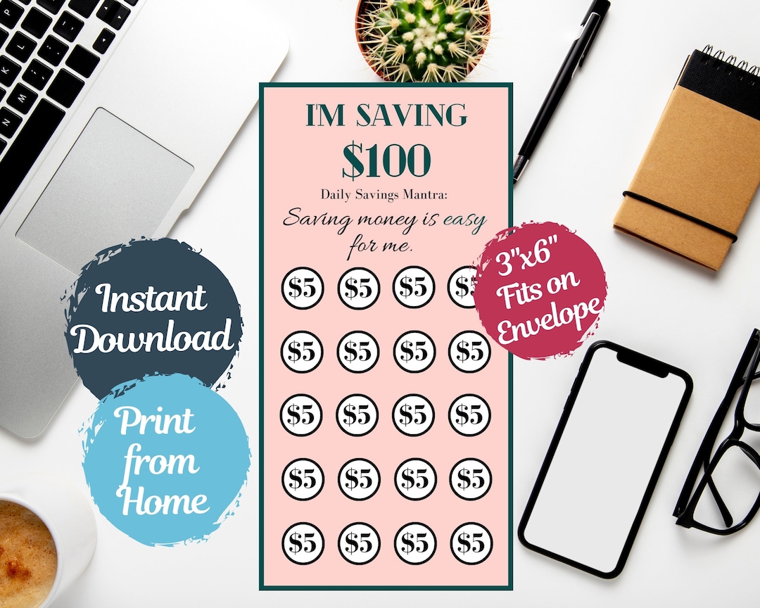 100 Money Saving Chart Printable