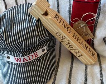 Ring Bearer Gift Set, Personalized Ring Bearer Gift, Train Ring Bearer Gift, Ring Bearer Outfit, Custom Ring Bearer Present, Wedding, TRA123