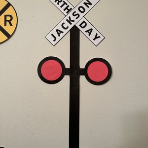 Birthday Crossing Sign, Railroad Crossing Sign, Personalized Train ...