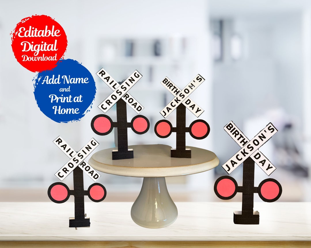 Personalized Birthday Crossing Sign, Custom Railroad Crossing Signs ...
