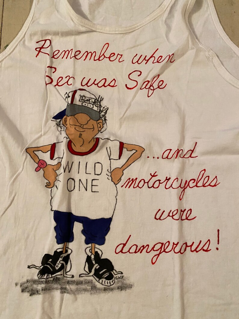 Wild One white Tank Top Large