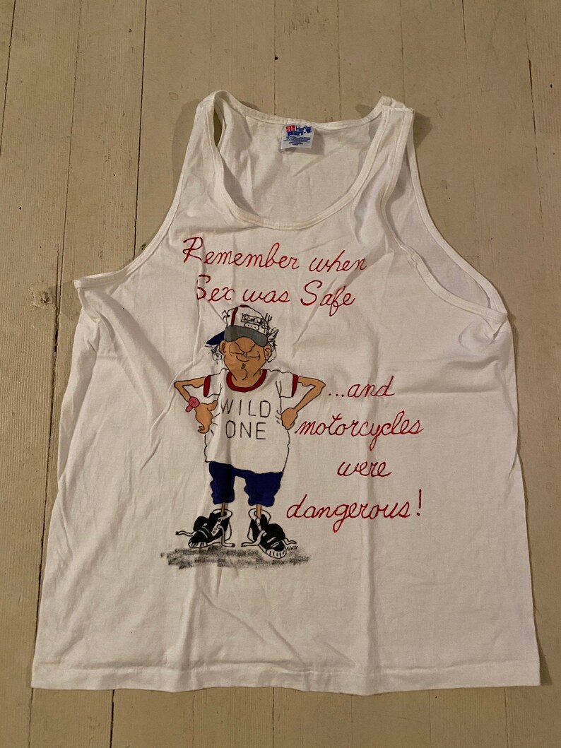 Wild One white Tank Top Large
