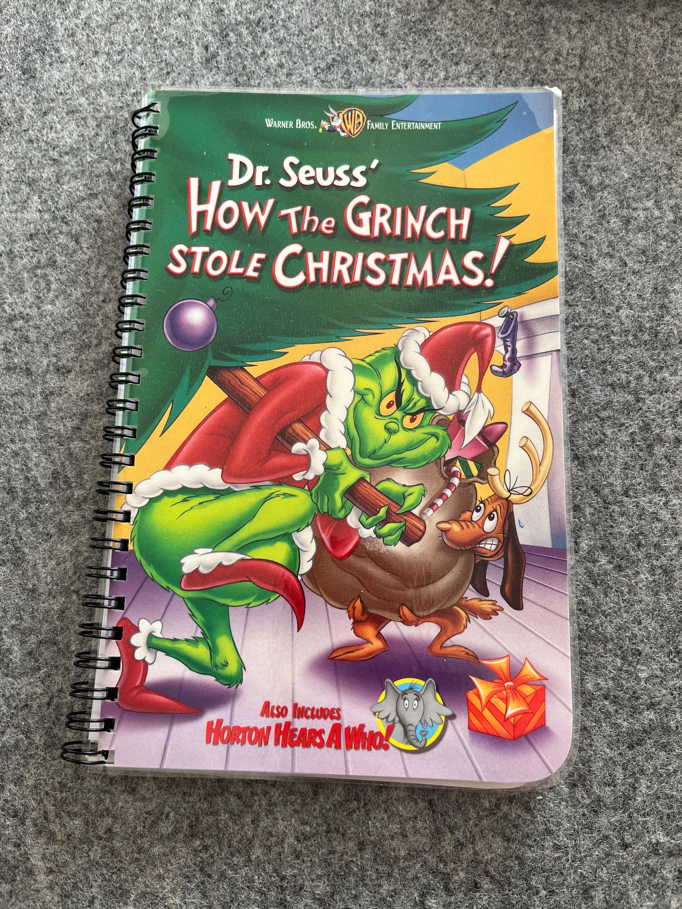How The Grinch Stole Christmas VHS Recycled Cover Notebook