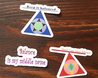 Motivational Stickers, Inspiration Stickers, Optimistic Stickers, Keep It Balance, Waterproof Stickers