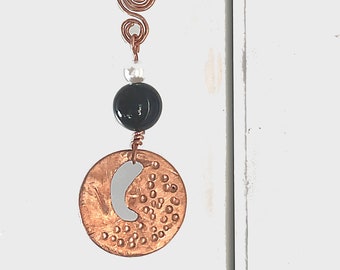 Artisan Handmade Copper Disk Necklace Handmade Chain