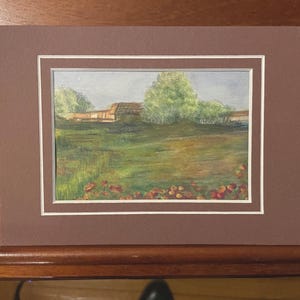 Verfilzte Original Aquarellmalerei, Landschaftsmalerei, Home Decor, Wanddekoration