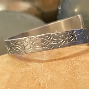 Hand-Stamped Aluminum Wraparound Ring - Unique Silver Jewelry, Rings for Her, Gifts for Her, Stacking Ring
