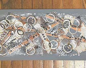 Mixed Media Abstract Collage Artwork,  Wall Decor, Acrylic Art