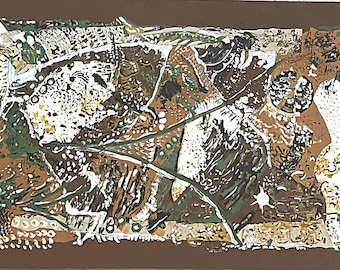 Original Mixed Media Paper Abstract Collage Artwork, Art for the Home, Wall Decor