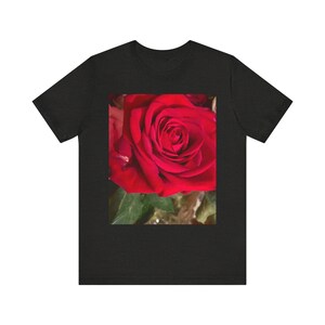 Rose Graphic Short Sleeve Tee | Floral Shirt, Gift for Her, Cute Summer Top, Birthday Gift, Spring Fashion for Women, Casual Tshirt