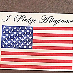 American Flag Stickers Pledge of Allegiance Patriotic Stickers Waterproof USA Flag