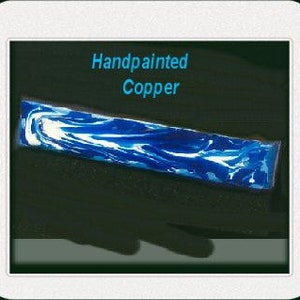 YJ Originals Handpainted Copper Tie Clasp - Ocean Memories