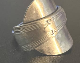 Upcycled Statement Lady Betty Saddle Ring For Women Or Men, Flatware Jewelry, Jewelry Gifts