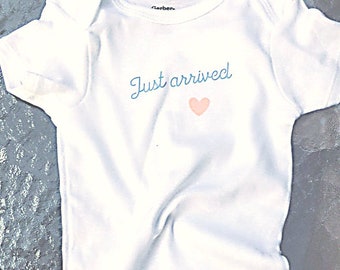 Baby Shower Gift One Piece Baby Bodysuit Infant Apparel Unisex Just Arrived