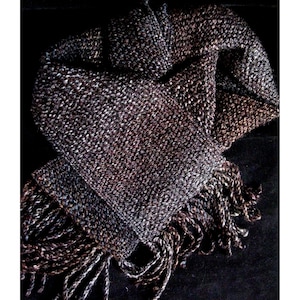 Elegant Brown and Blue Marbled Chunky Scarf Neck Wrap