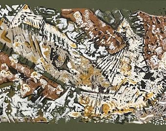 Original Mixed Media Paper Abstract Collage Artwork, Art for the Home, Wall Decor