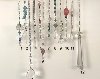 Handcrafted Prism and Glass Bead Suncatchers - Purchase Individually