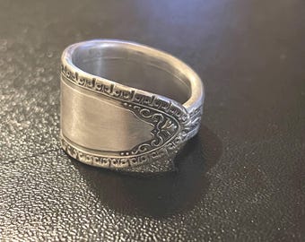 Handcrafted Silverplate Ring 1928 Ramona Pattern Size 9 For Women