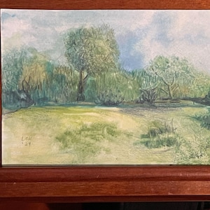 Original Watercolor Painting, Miniature Art, Landscape Painting, Mini Artwork, Gifts for the Home, Home Decor, Wall Decor
