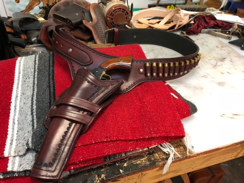 Custom Gun Belt With Drop and Holster. Etsy