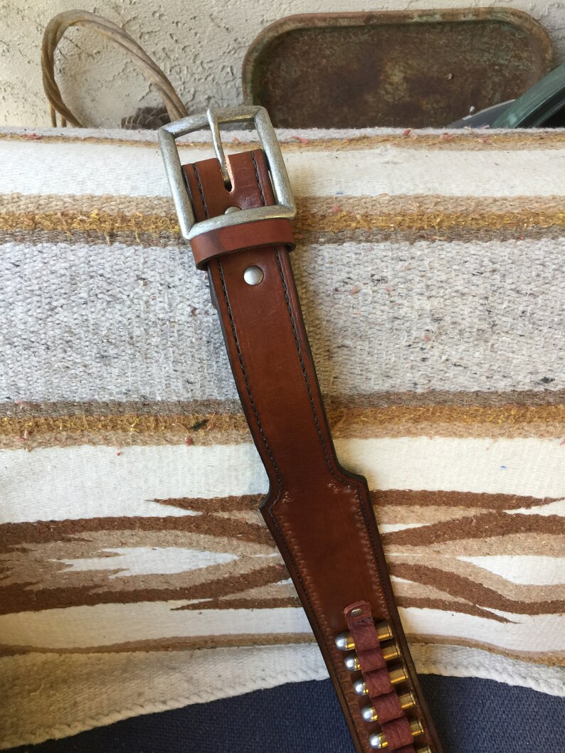 Hand Tooled Gun Belt Tapered Gun Belt .45 LC - Etsy