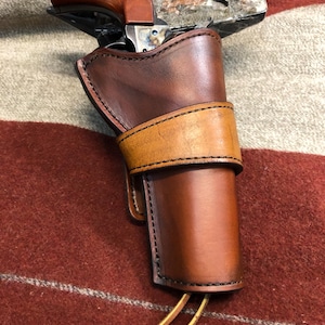 Funda Western para revólver de acción simple hecha a mano.
